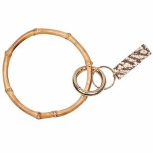 NEW PARADE STREET PRODUCTS women's bamboo bangle keyring in gold